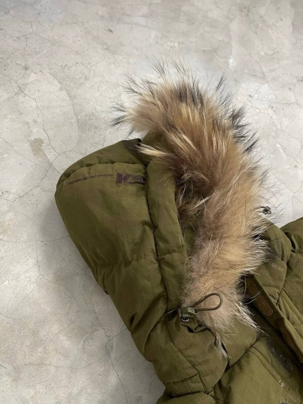 K2 Olive Green Hooded Puffer Coat - Picture 12 of 12